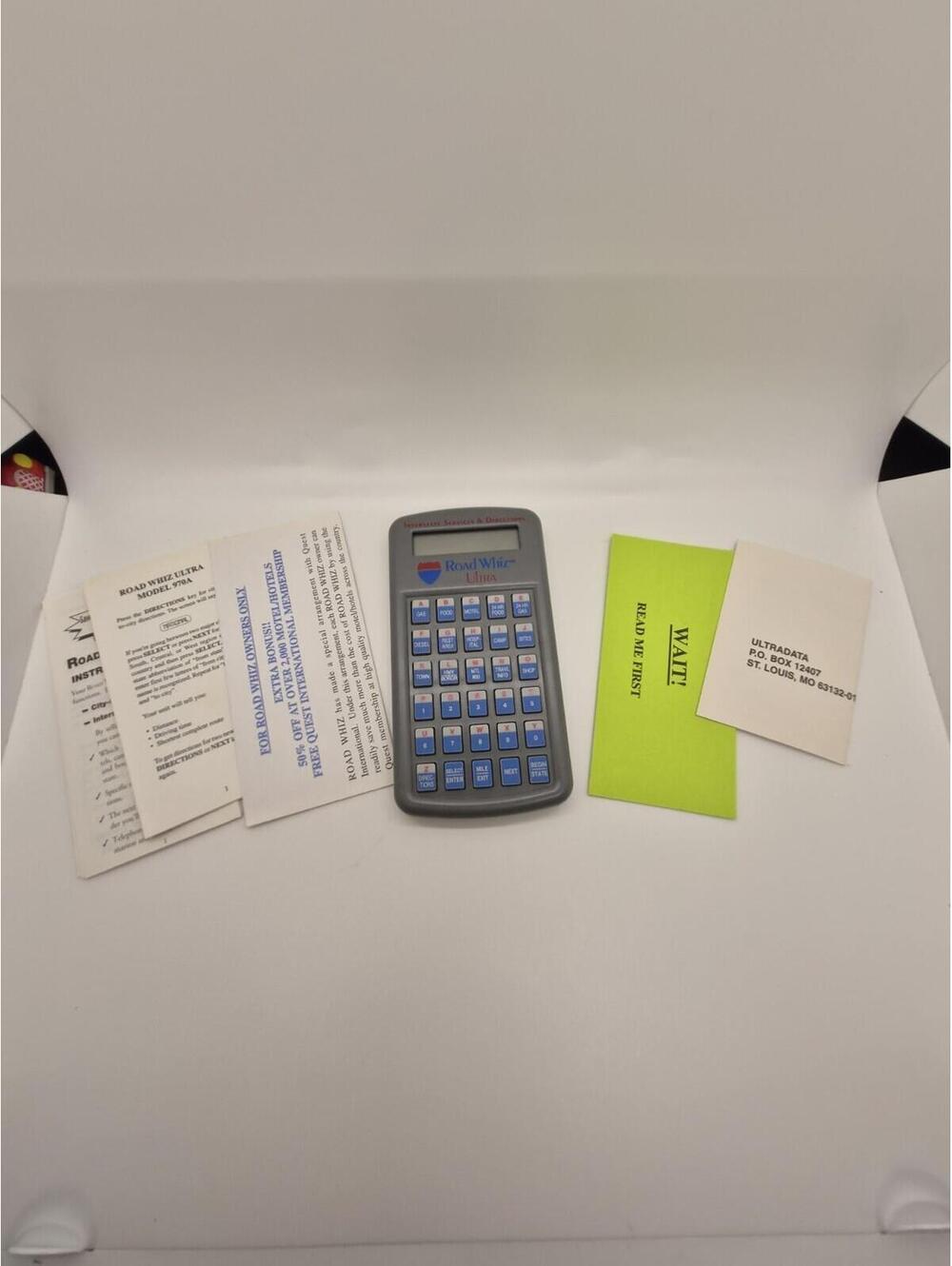 Road Whiz Ultra Hand Held Travel Computer by Ultradata Systems Made in USA